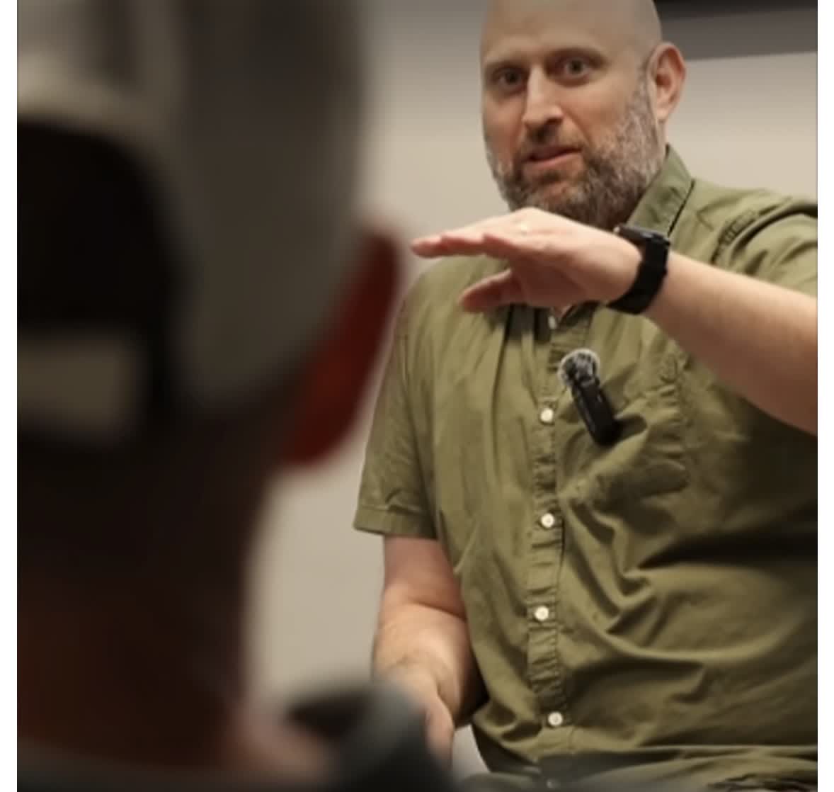 Mark Dannenberg leading a storytelling workshop